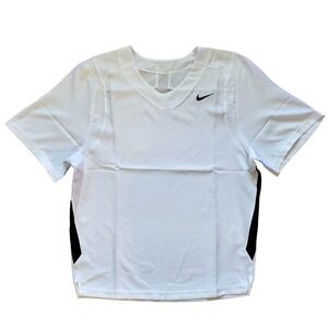 Nike Untouchable Speed Lacrosse V-Neck‎ Woven Mesh Jersey Size 2XL XXL White